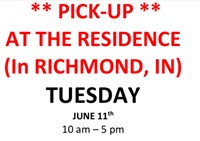 Pick-UP ** At the House ** TUESDAY