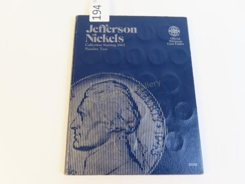 Jefferson Nickel Book, No 2, 64 Coins, 1962-1995