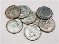 8- Kennedy Half Dollars (2-66 & 6-67)