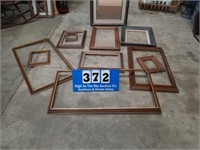 Lot of 11 different sizes picture frames