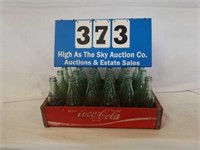 Wooden Coca-Cola Crate With 24 Glass Coke Bottles