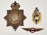 UNITED KINGDOM & FRENCH HAT BADGE PIN