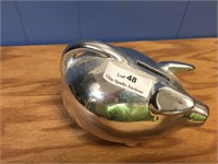 Silver Chrome Piggy Bank