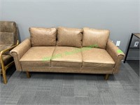 6' Faux Leather Couch