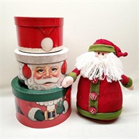 Santa Stack Boxs w/ Ornaments & Doorstop