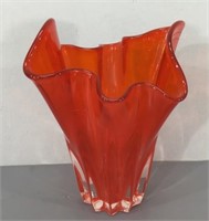 Blown Glass Handkerchief Vase