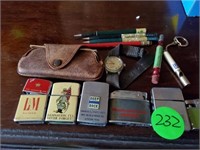 COLLECTION OF OLD LIGHTERS AND EXTRAS