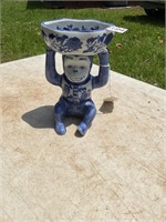 Blue and White Monkey - soap holder or?