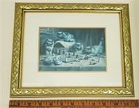 Vintage Cats Playing Chess Print