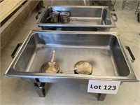 2 rectangle chafers & 2 round chafers