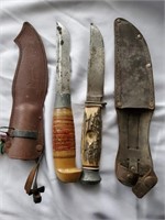 Knives & Sheath (2), Kunk Ritter with stag handle