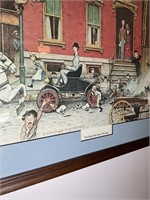 Pair Norman Rockwell finished prints 22x24in and 1