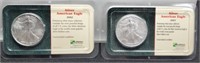 (2) Silver Eagles: 2001, 2002