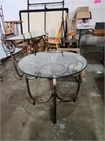 Glass top end table 30x30