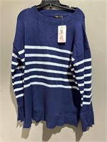 ($34) Women blue sweatshirt ,Size:XL