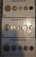 (3) 1964 US Mint Sets**