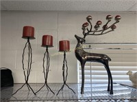 Reindeer and candle stands