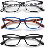 Yuluki 3 Pack Reading Glasses +2.5