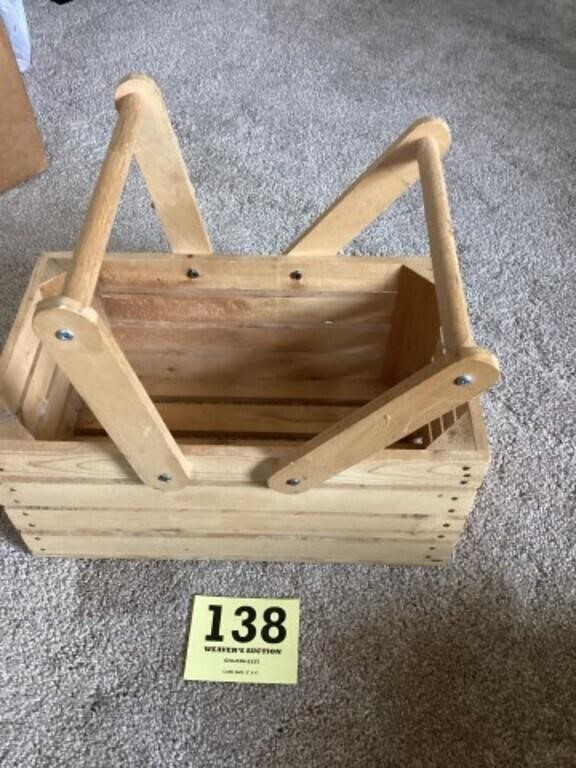 Wooden crate with handles