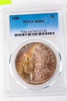 Coin 1886-P Morgan Silver Dollar PCGS MS64