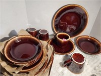 Drip Pottery dish set cups marked McCoy