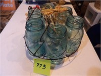 Ball blue jars and wire carrier