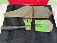 POSSIBLE MILITARY AXE/SHOVEL IN CASE