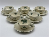 Thomas Ivory Demitasse Cup and Saucer Sets (6)