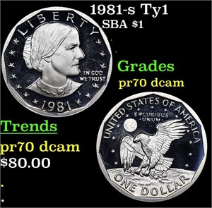 Proof 1981-s Ty1 Susan B. Anthony Dollar $1 Graded