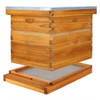 BEEKNOWS 10 Frame Beehive Kit with Screened Botto