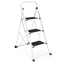Soctone 3 Step Ladder, Lightweight Folding Step S