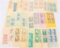 Stamps 25 Plate Blocks 1958-1963 (4 Cent)