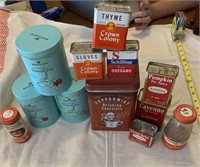 Vintage Spices and Misc Cannisters