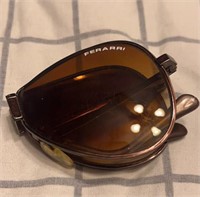 C11) VINTAGE Ferrari folding sunglasses, missing 1