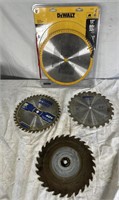 Various size circular sawblades