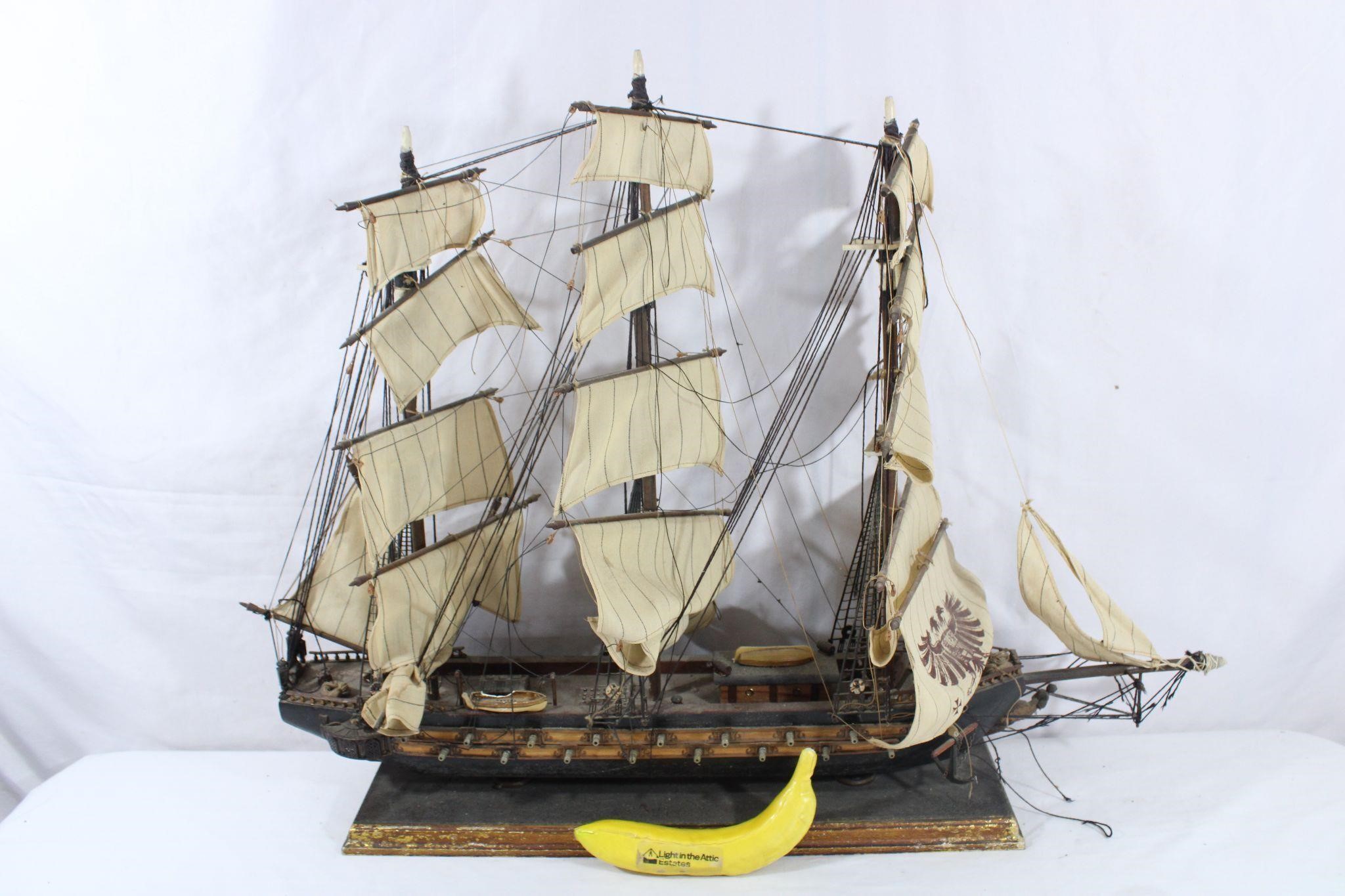 Vtg. Fragata Espanola Ano 1780 Model War Ship