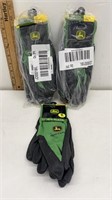 7 PAIR NEW JOHN DEERE WORK GLOVES SIZE L