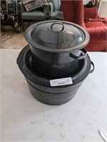 Enamel canning pot and lided pot