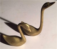 Brass swan figurines, 8?? tall