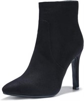 IDIFU Women's Size 7 Black Suede Ankle Boots