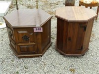2 OCTAGON END TABLES
