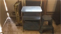 CARD TABLE, TV TRAYS, STOOL & MORE