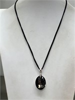 18K GP FACETED PENDANT NECKLACE