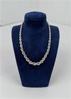 Sterling Silver Twisted Chain Necklace