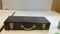 Vintage metal tool box w/ tools