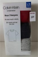 3PACK CALVIN KLEIN BOYS CREW NECK T-SHIRT SIZE