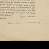 "The N. American Indian" Sample Signed Roosevelt