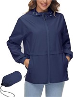 (Size: XL - blue) Avoogue Womens Waterproof Rain