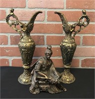 Decorative Vases and Roman Solider