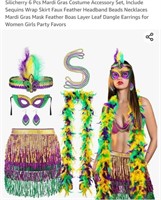 MSRP $17 6Pcs Mardi Gras Accessories